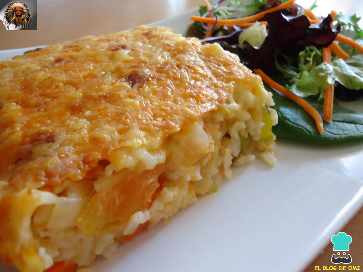 Receta de Arroz gratinado con verduras