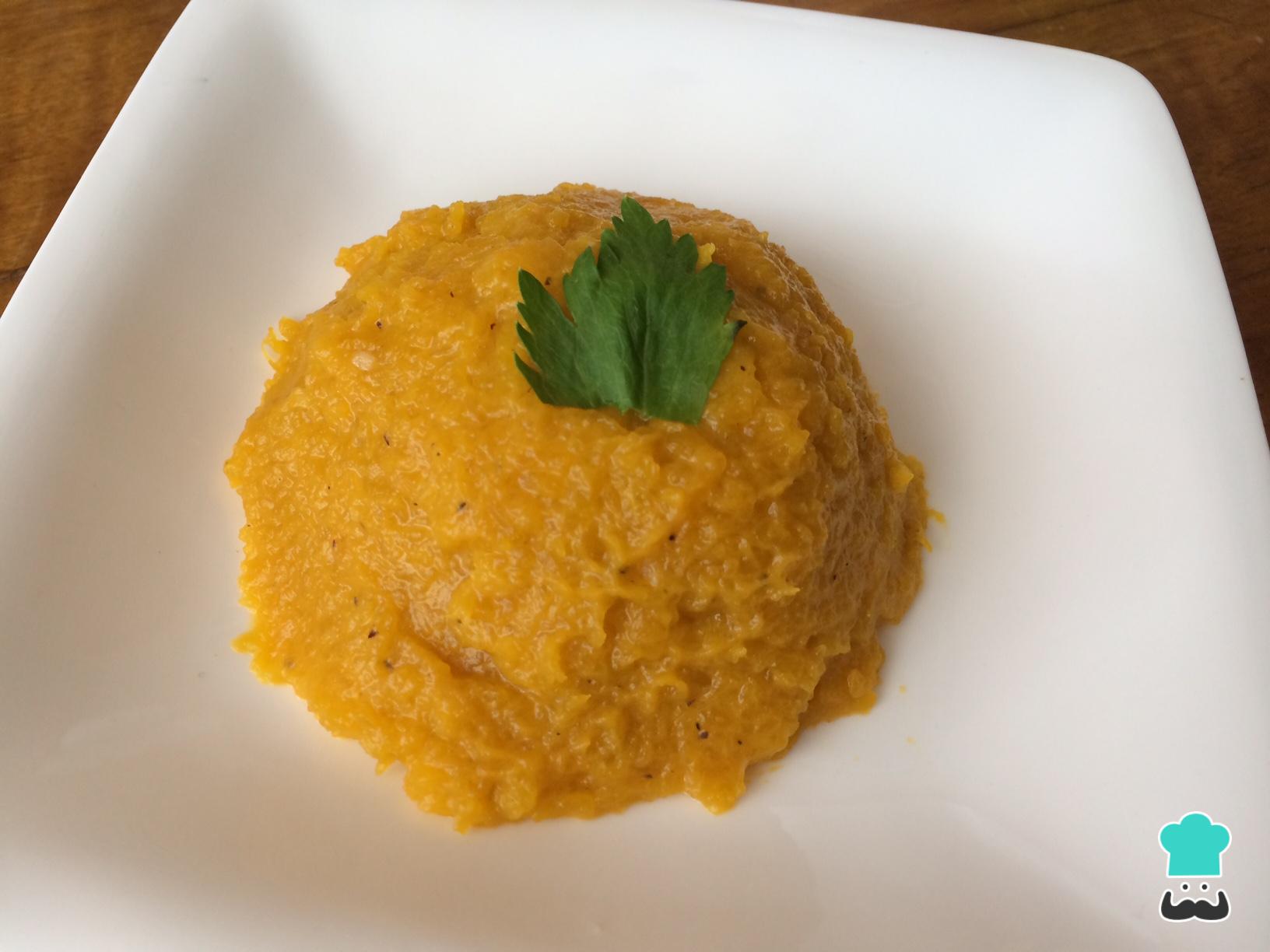 Puré de calabaza con nuez moscada - Fácil