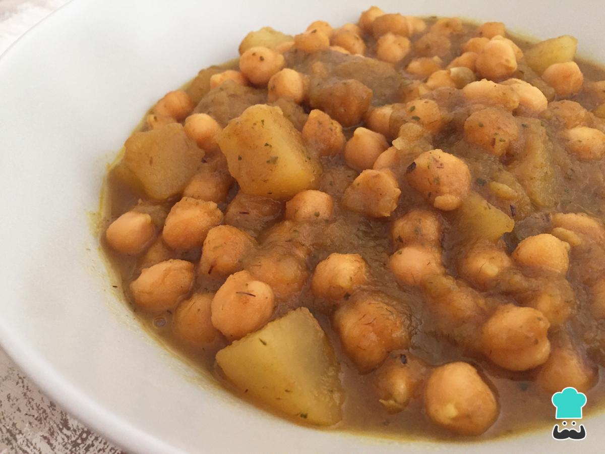 Receta de Garbanzos con verduras rápidos