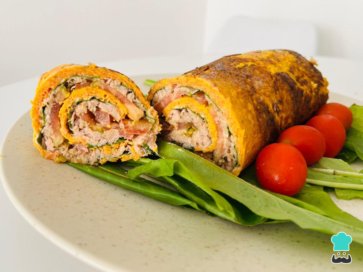 Receta de Pionono de atún y zanahoria