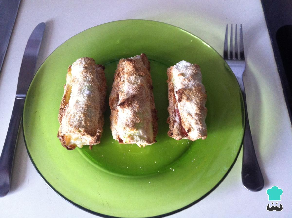 Receta de San Jacobos de calabacín al horno