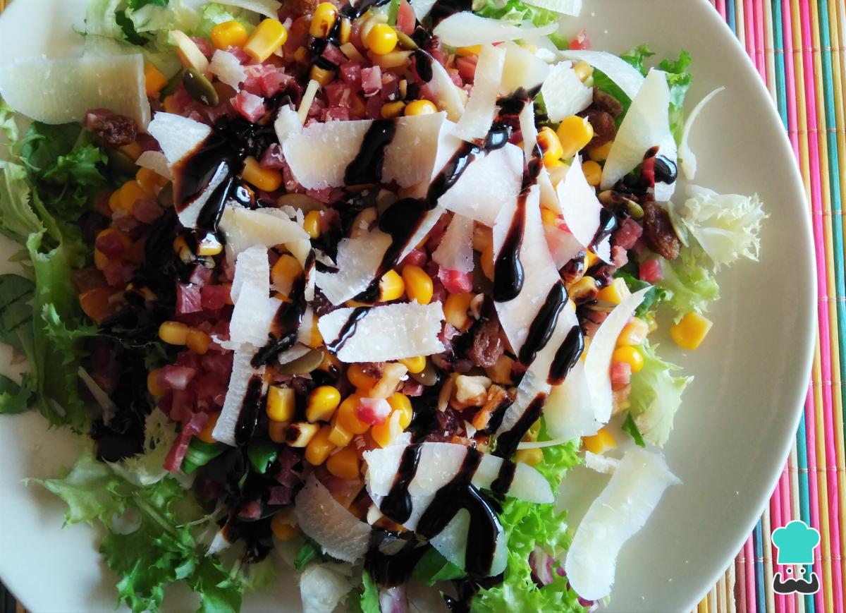 Receta de Ensalada verde con jamón serrano