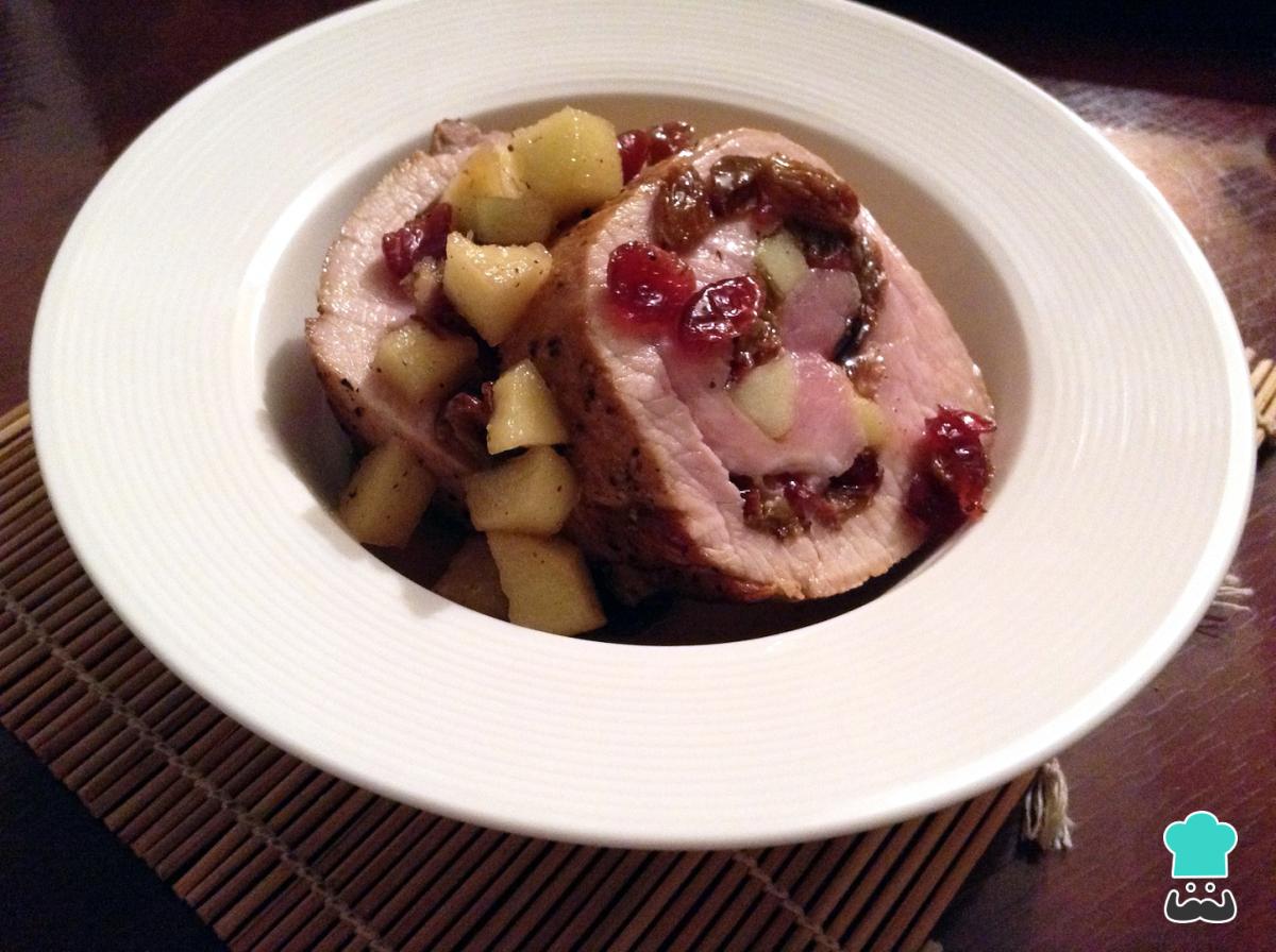 Receta de Lomo de cerdo relleno con frutas