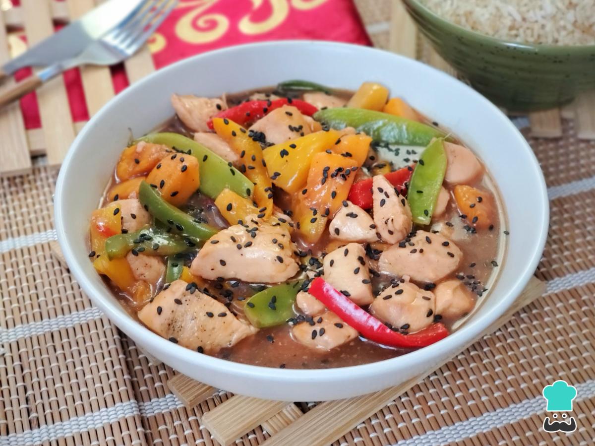 Receta de Pollo al durazno