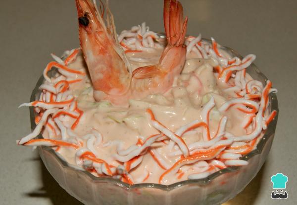 Receta de Cóctel de gambas y surimi