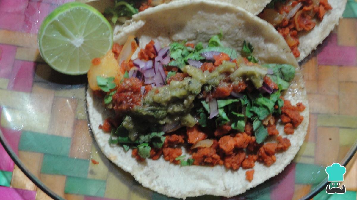 Receta de Tacos al pastor de soya