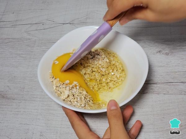 Receta de Galletas de avena con 3 ingredientes - Paso 1