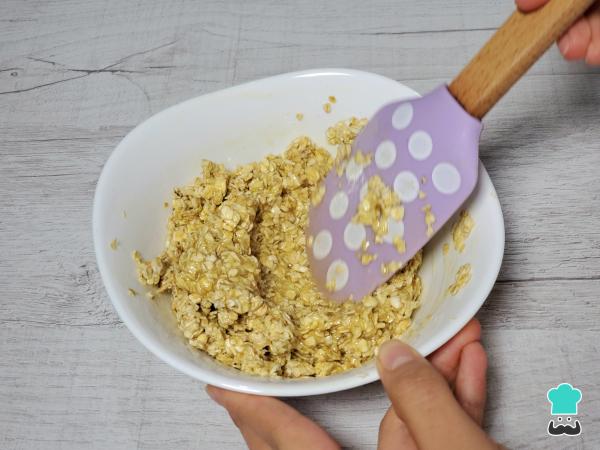 Receta de Galletas de avena con 3 ingredientes - Paso 3