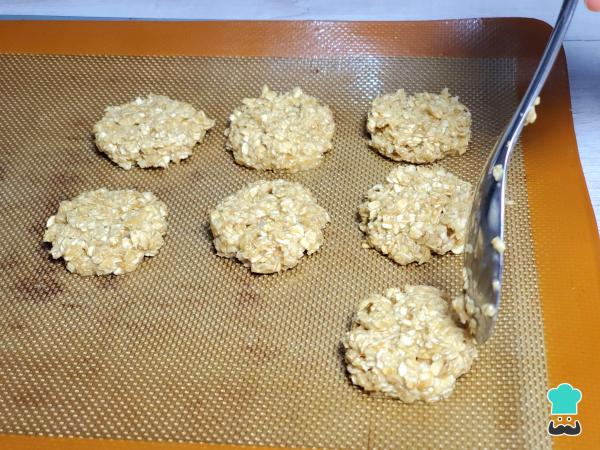 Receta de Galletas de avena con 3 ingredientes - Paso 4