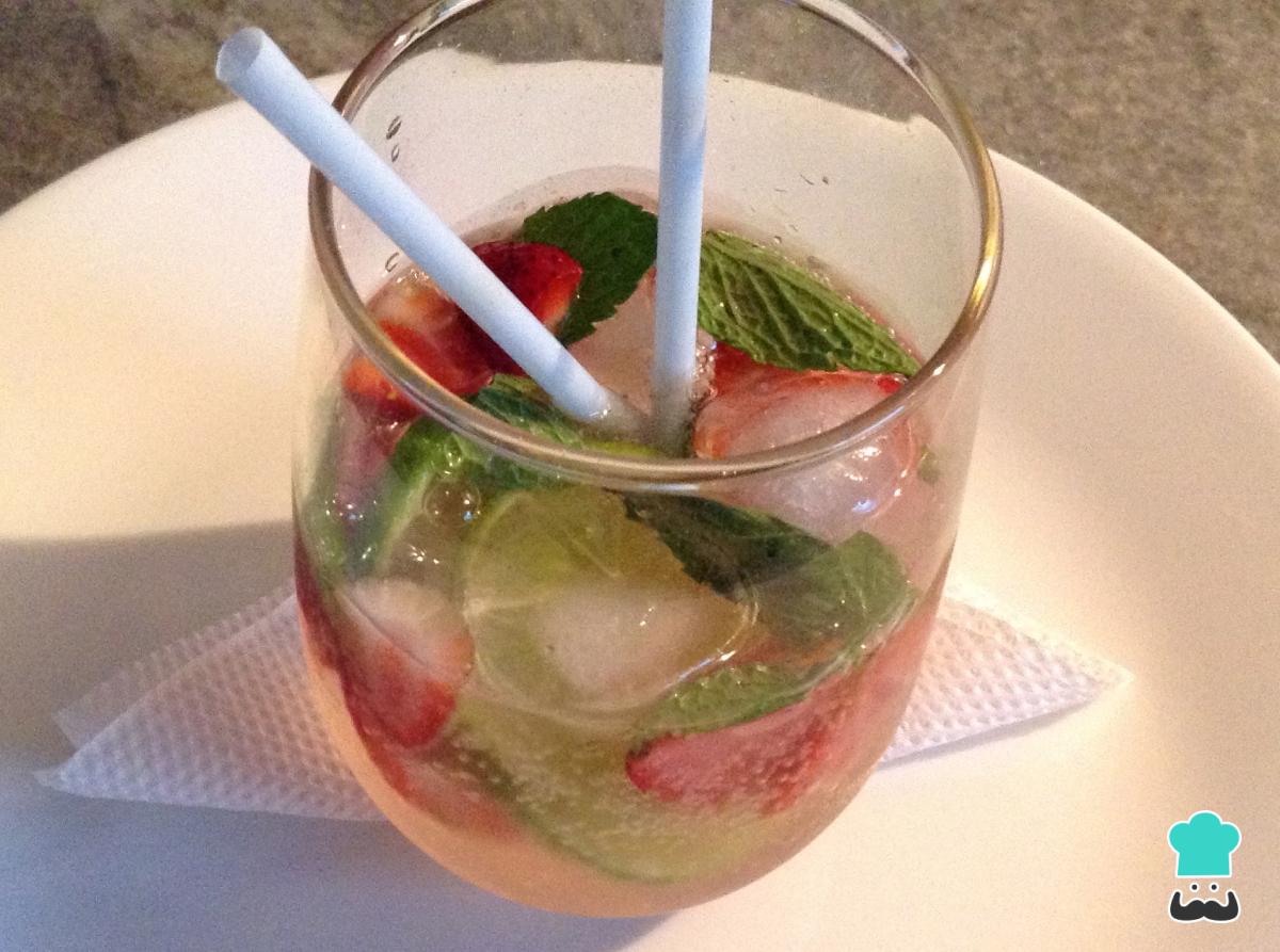 Mojito de fresa sin alcohol