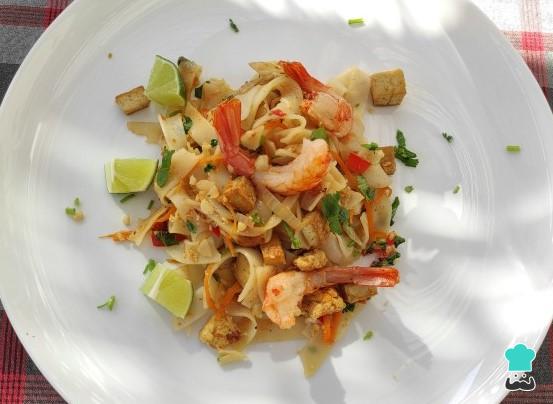 Receta de Pad thai de gambas