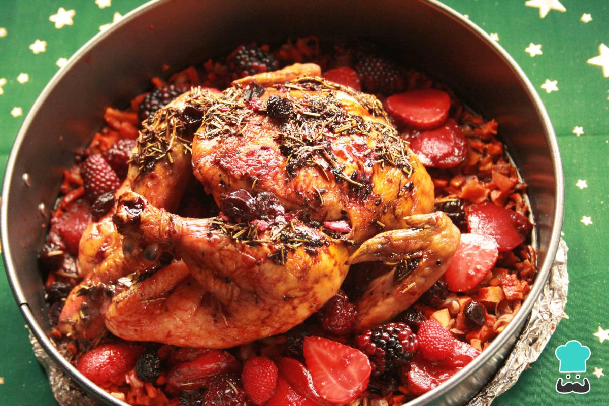 Receta de Pollo navideño en salsa