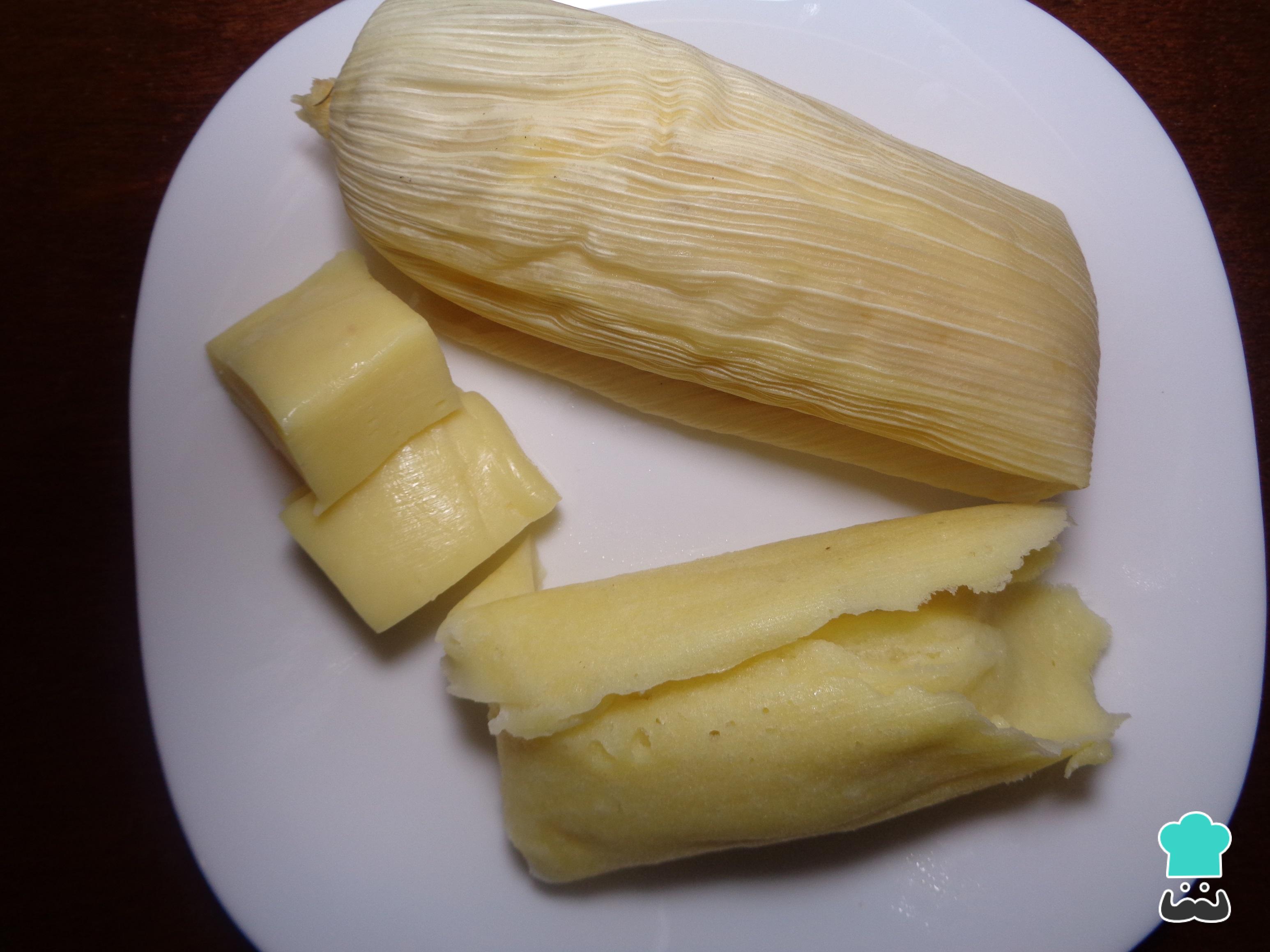 Tamales canarios con queso manchego Fácil