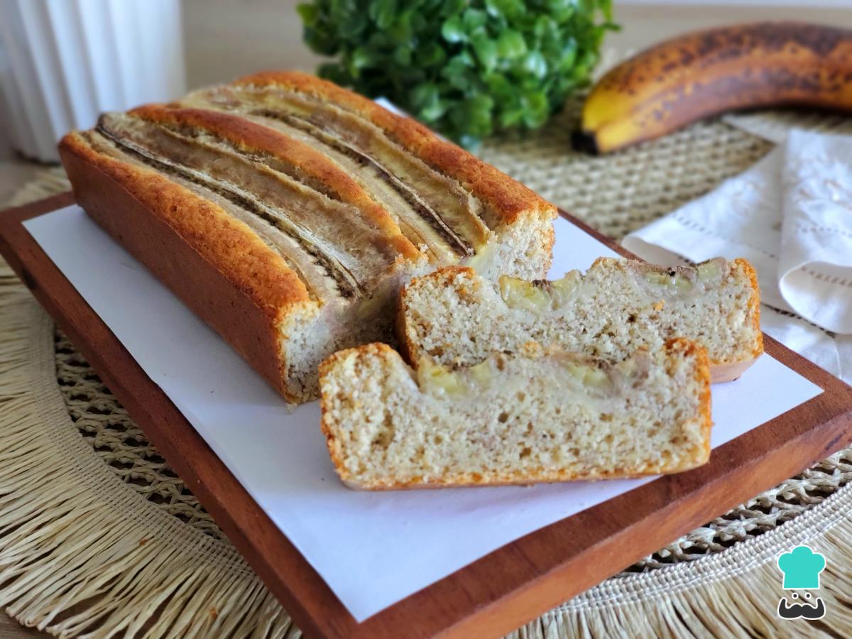 Receta de Bizcocho de plátano 3 ingredientes