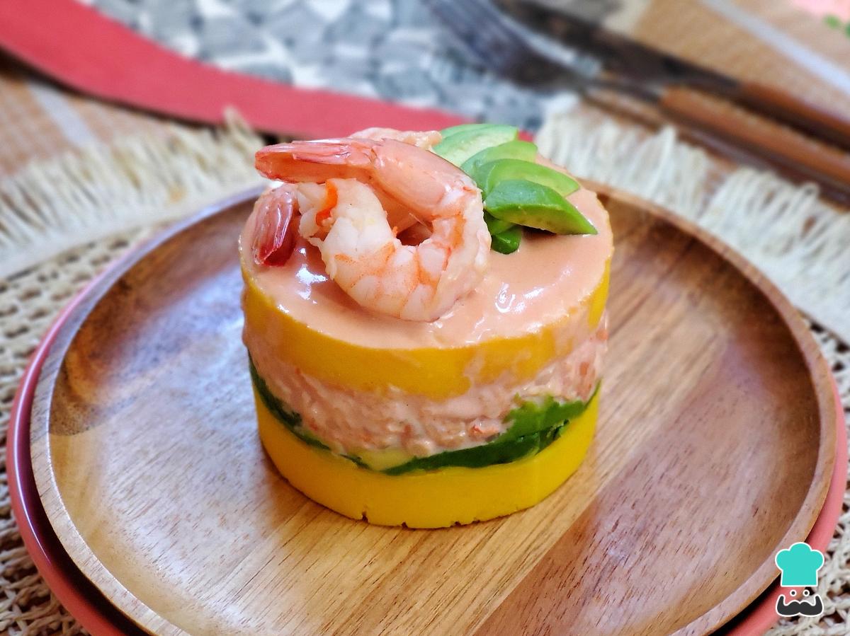 Receta de Causa de langostinos