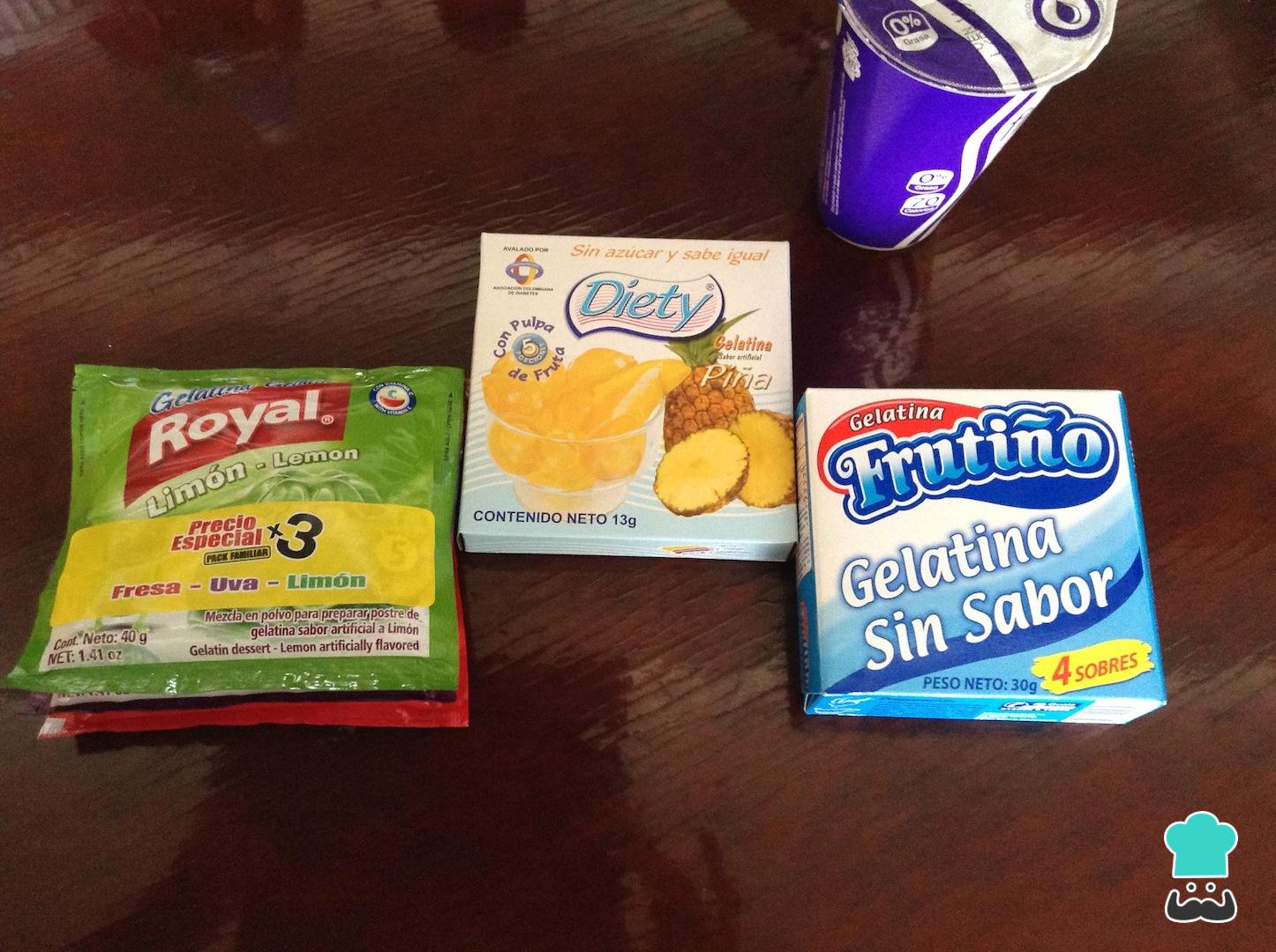 Gelatina mosaico para diabéticos