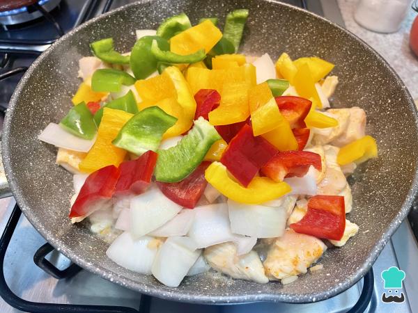 Receta de Alambre de pollo con queso - Paso 4