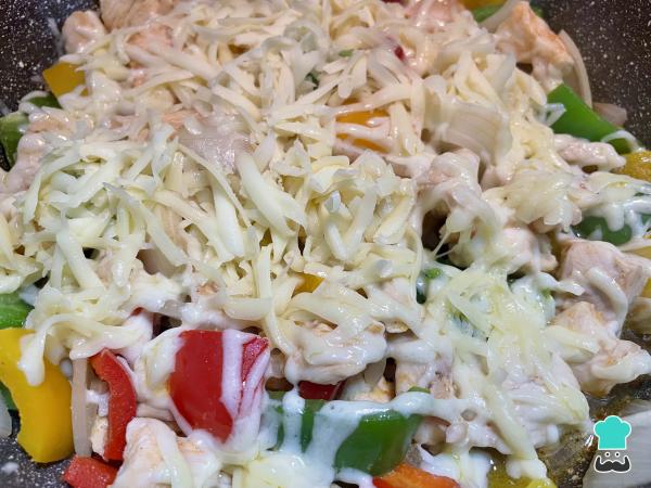 Receta de Alambre de pollo con queso - Paso 5