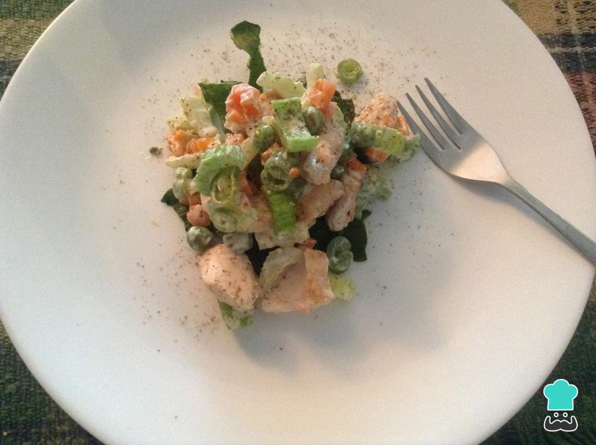Receta de Coctel de pollo y verduras