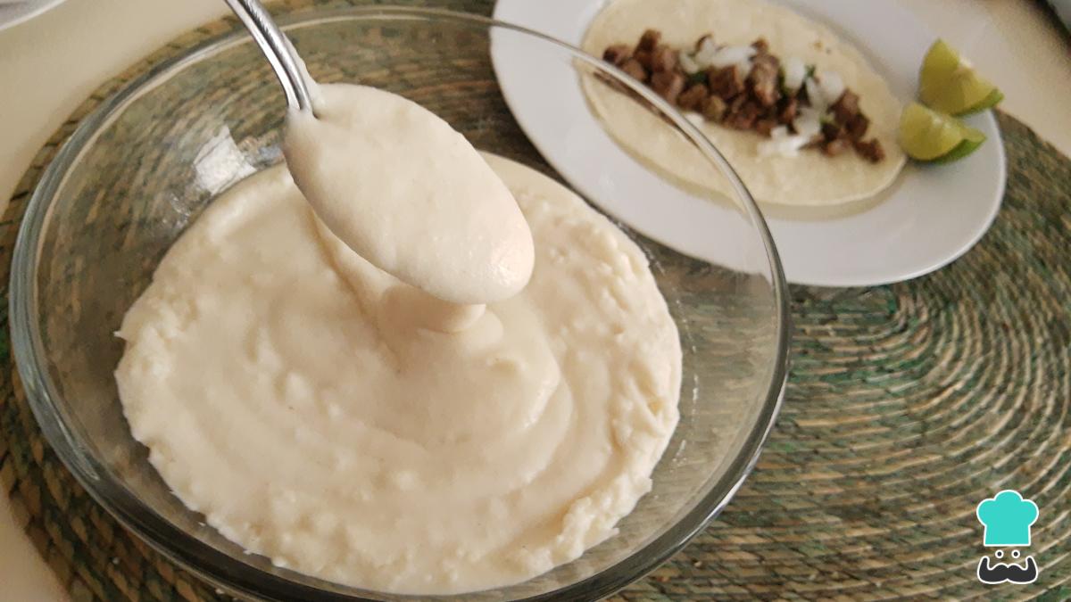 Receta de Crema vegana para tacos