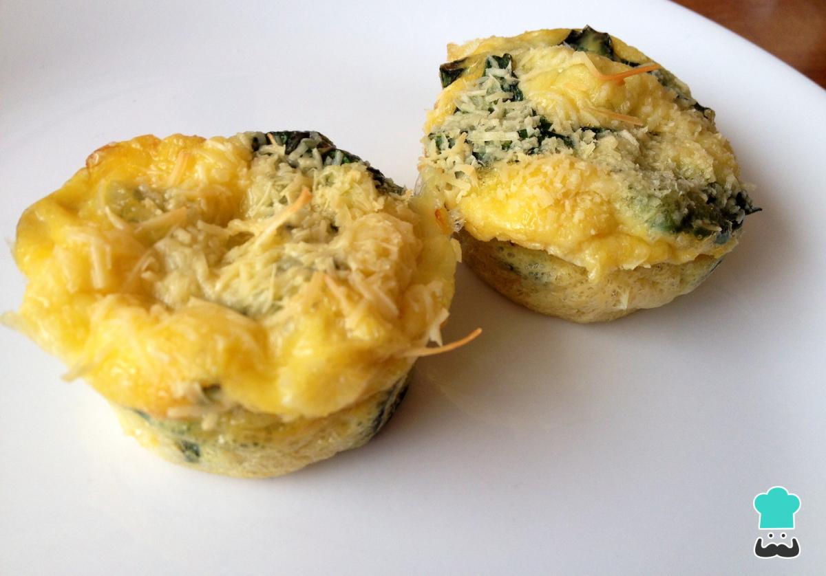 Receta de Muffins de huevo, queso y espinaca