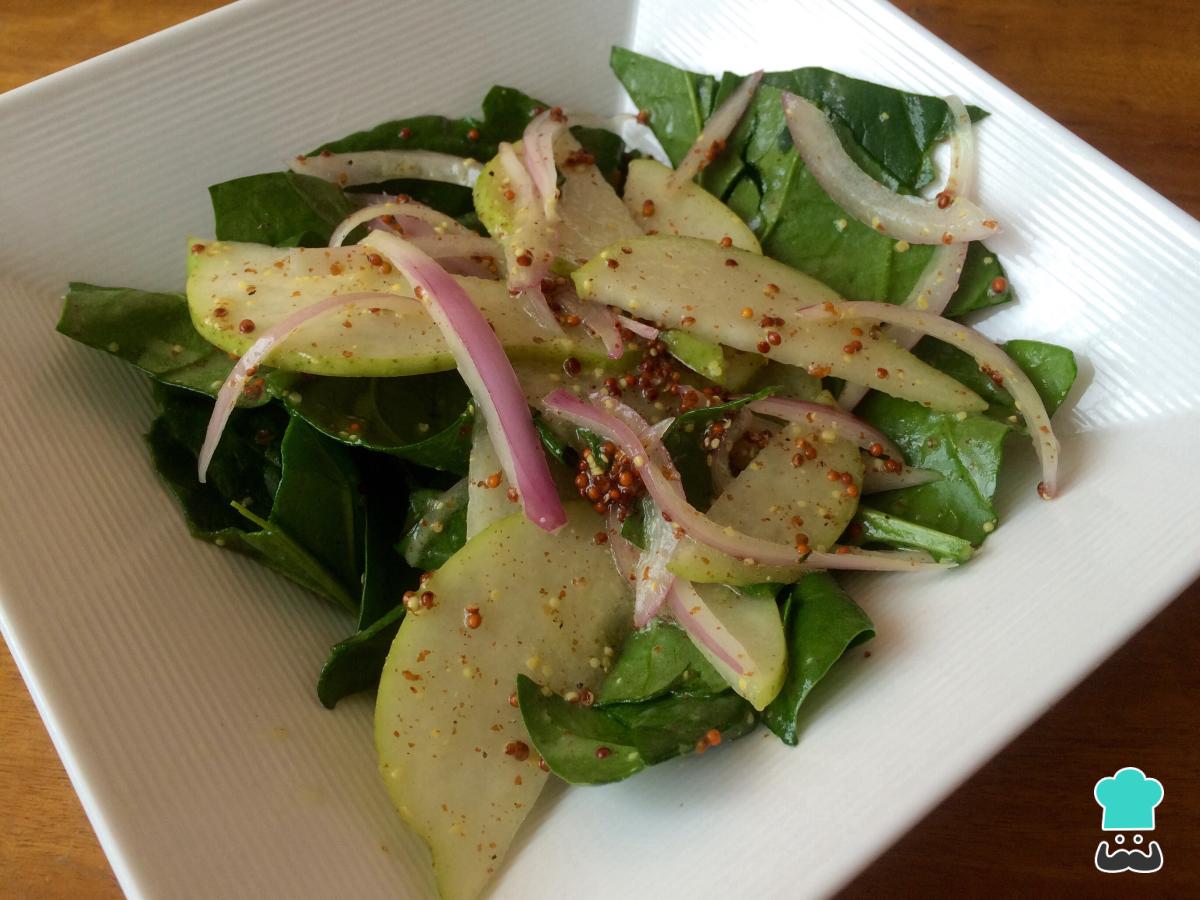 Receta de Ensalada de espinaca y pera