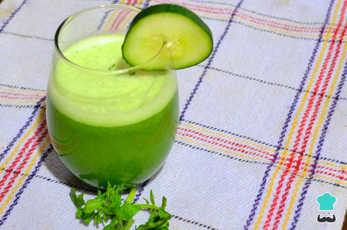 Licuado de berros y pepino