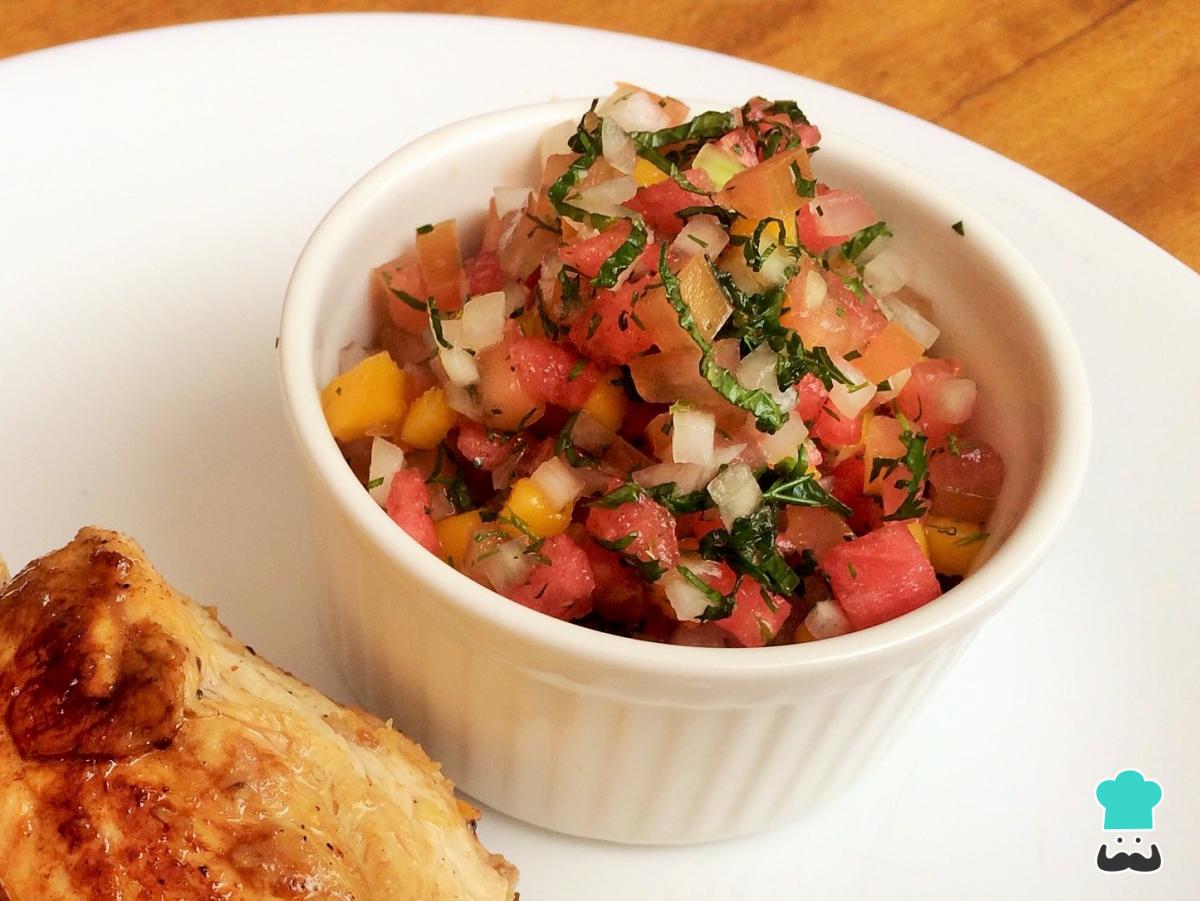 Receta de Pico de gallo tropical
