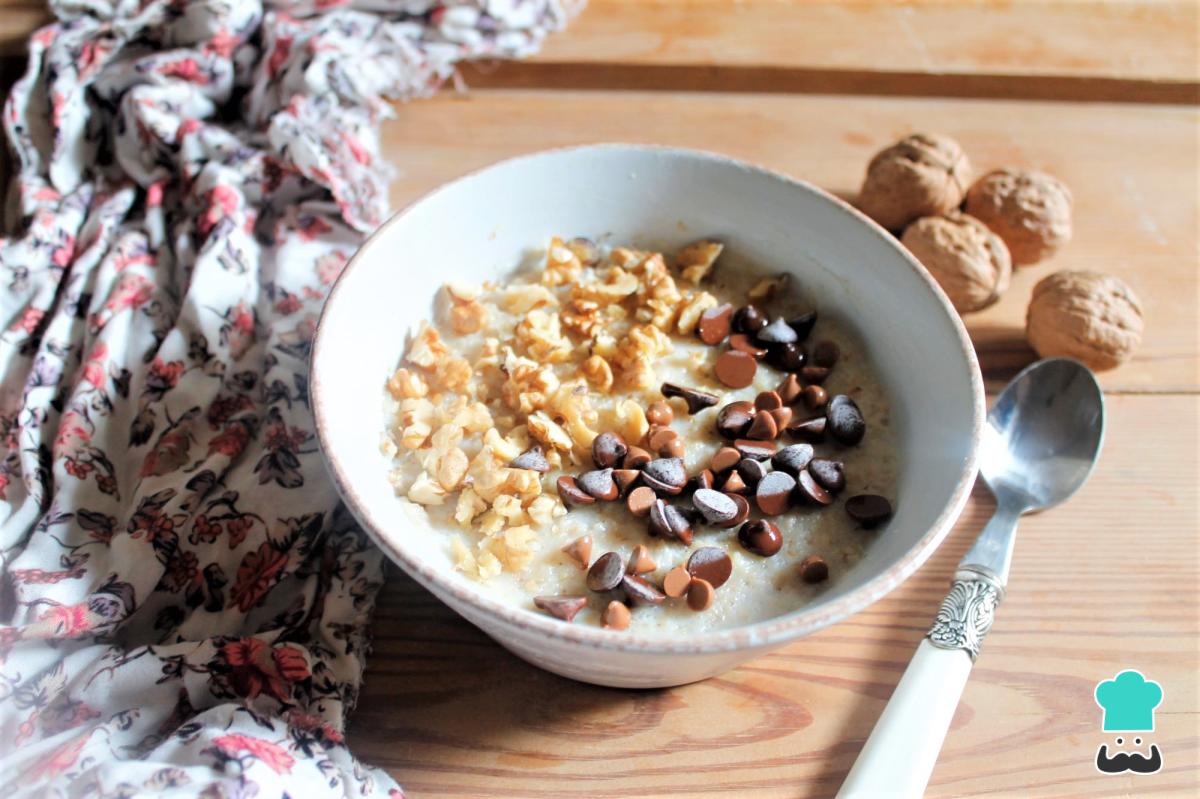 Receta de Gachas de avena al microondas