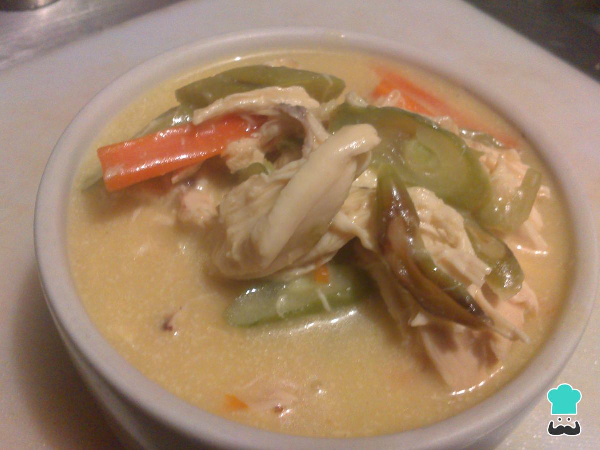 Receta de Sopa de pollo al curry