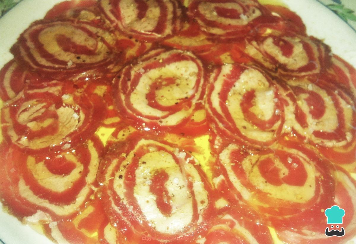 Receta de Carpaccio de ternera con foie