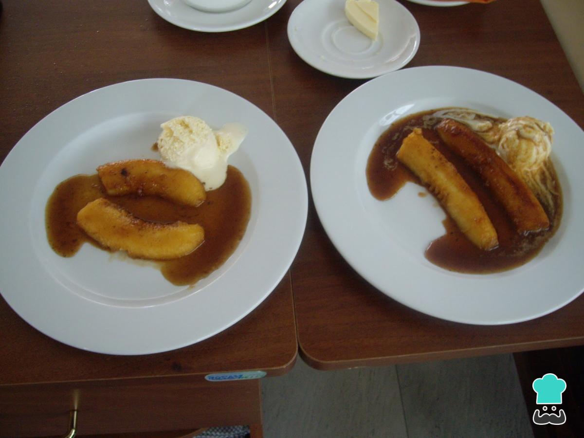 Receta de Plátanos flambé