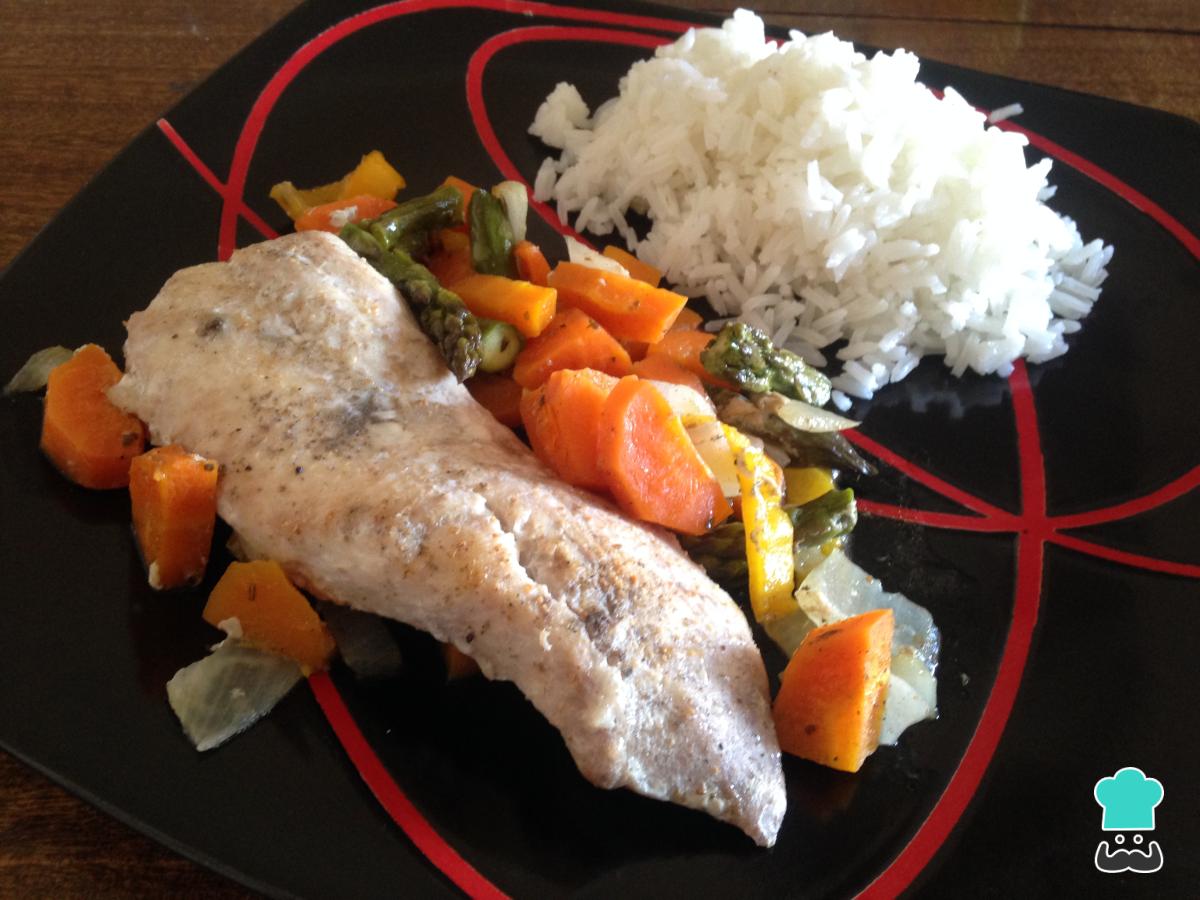 Receta de Reineta al horno con verduras