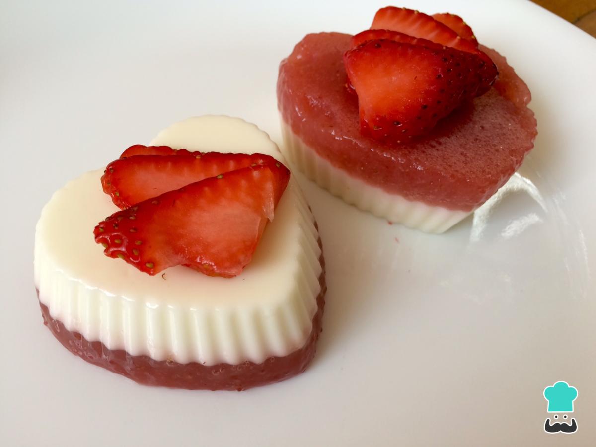 Receta de Gelatina de fresa y yogur