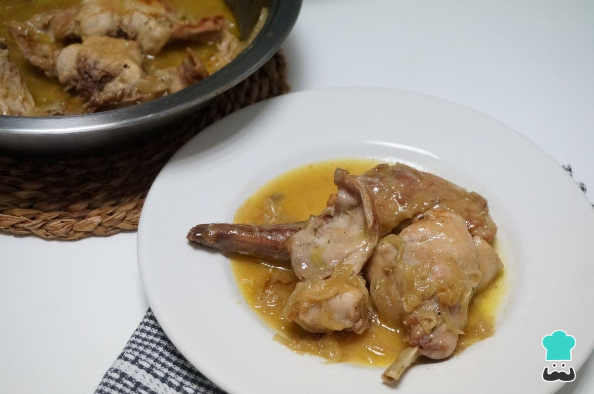 Receta de Conejo con cebolla