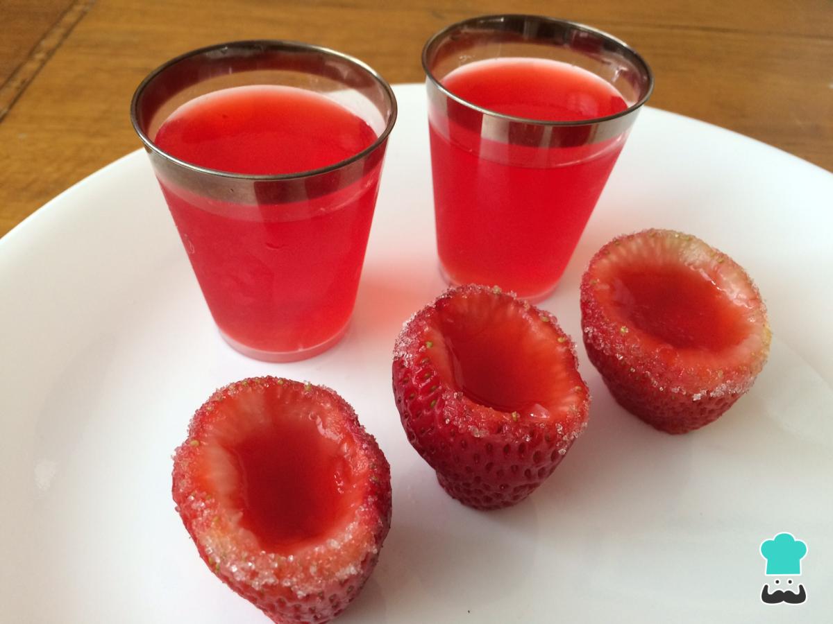 Receta de Gelatina de fresa y vodka