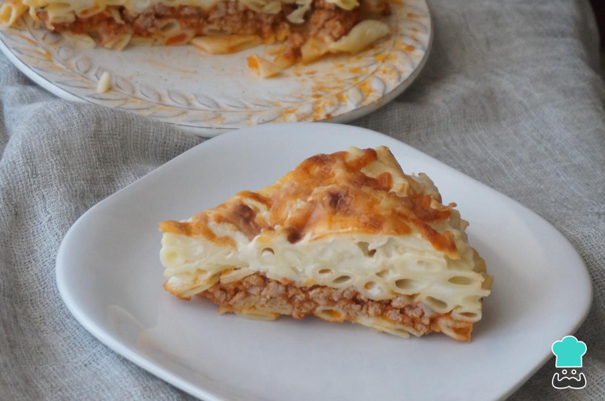 Receta de Pastel de macarrones