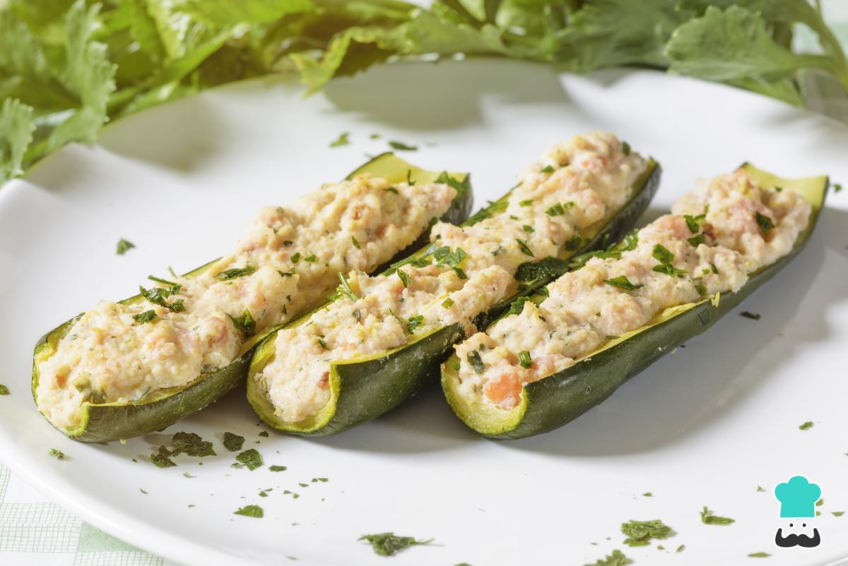 Receta de Calabacines rellenos de atún y mayonesa