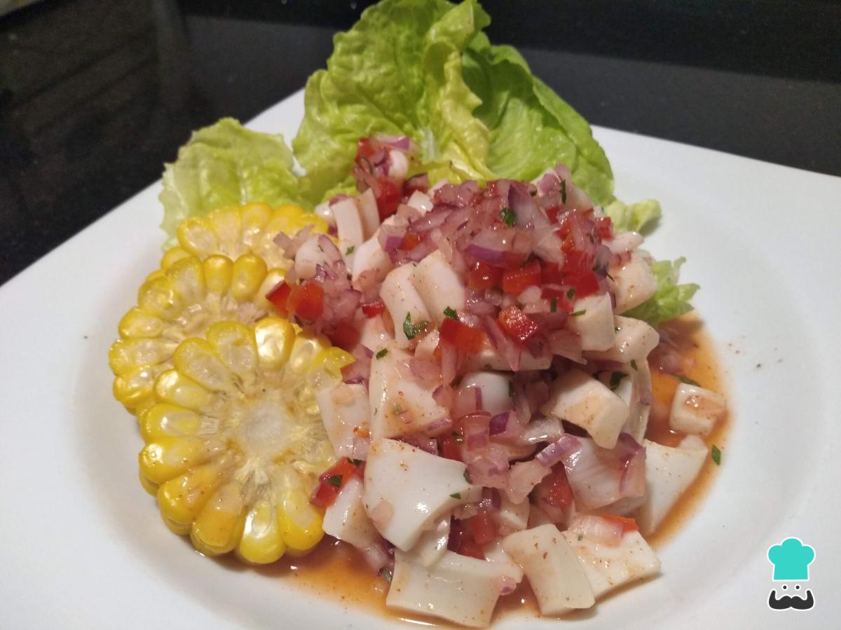 Receta de Ceviche de pota