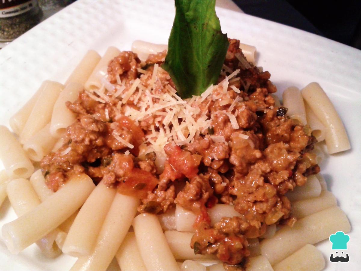 Receta de Macarrones a la bolognesa