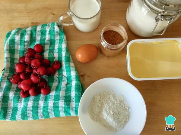 Receta de Tarta de cerezas frescas - Paso 1