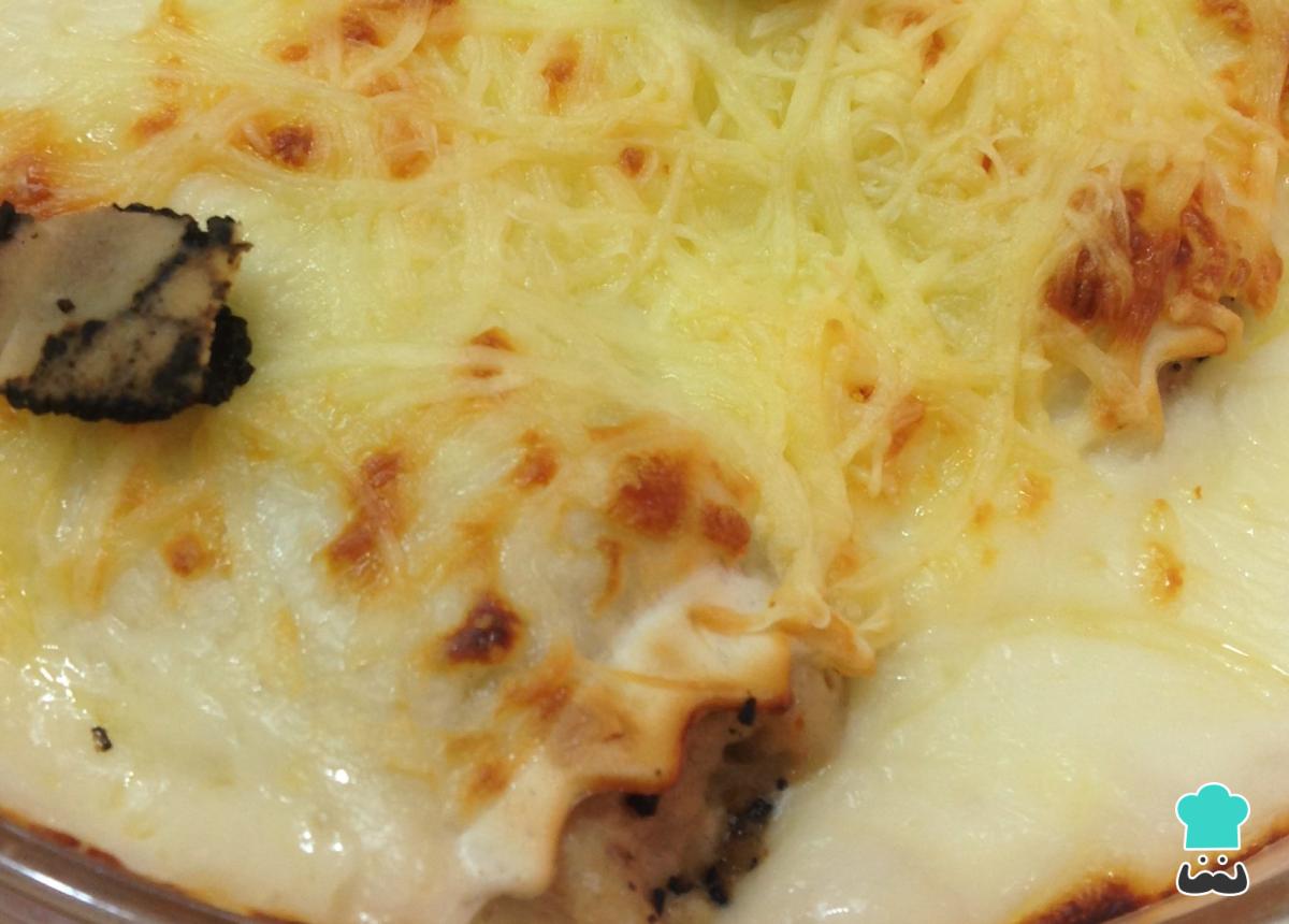 Receta de Canelones de carne con trufa