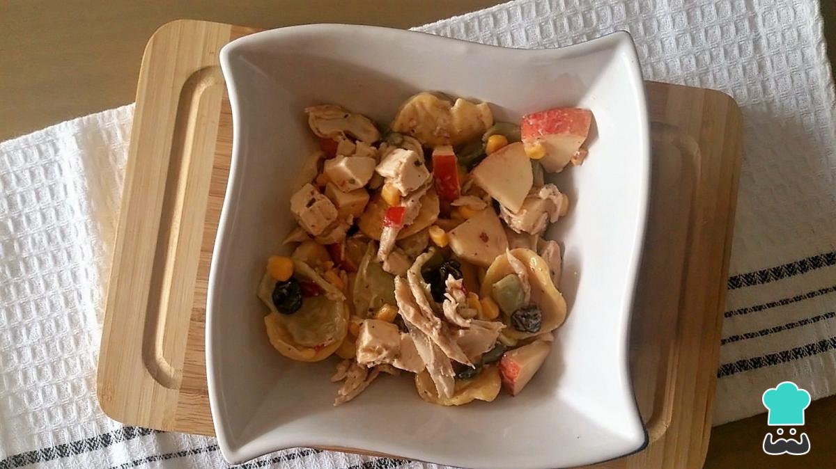Receta de Ensalada de pasta con pollo asado