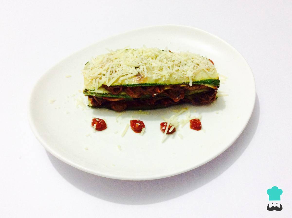 Receta de Milhojas de calabacín y champiñones