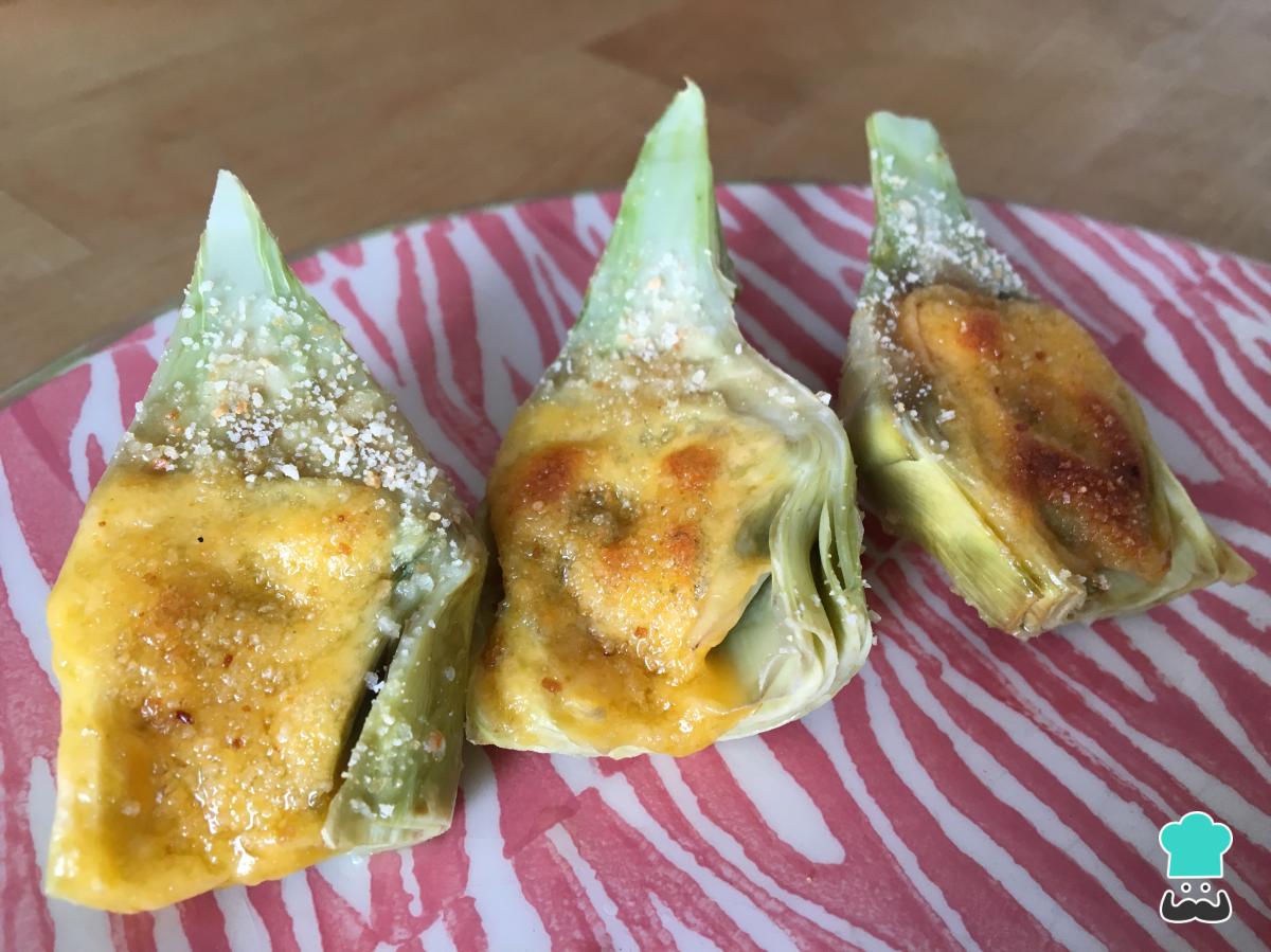 Receta de Alcachofas al horno con queso