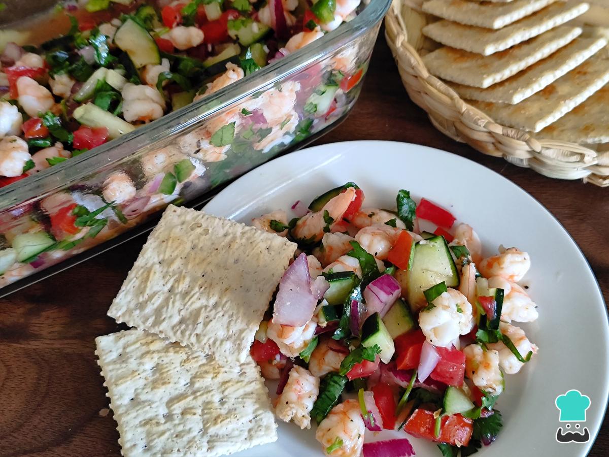 Receta de Ceviche de camarón mexicano