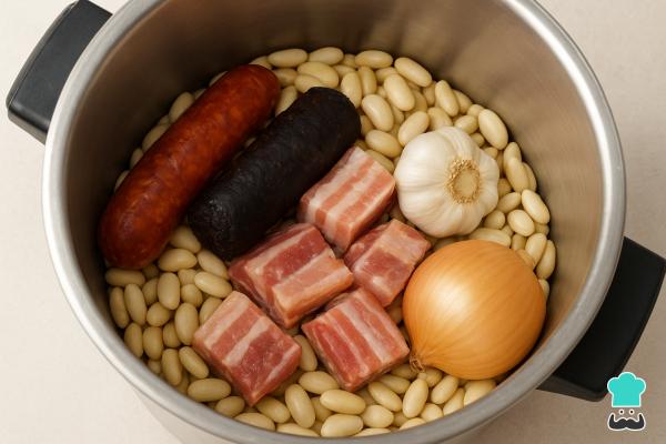 Receta de Fabada asturiana en olla express - Paso 3