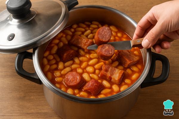 Receta de Fabada asturiana en olla express - Paso 7