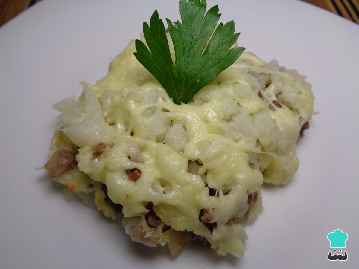 Receta de Budín de coliflor con carne molida