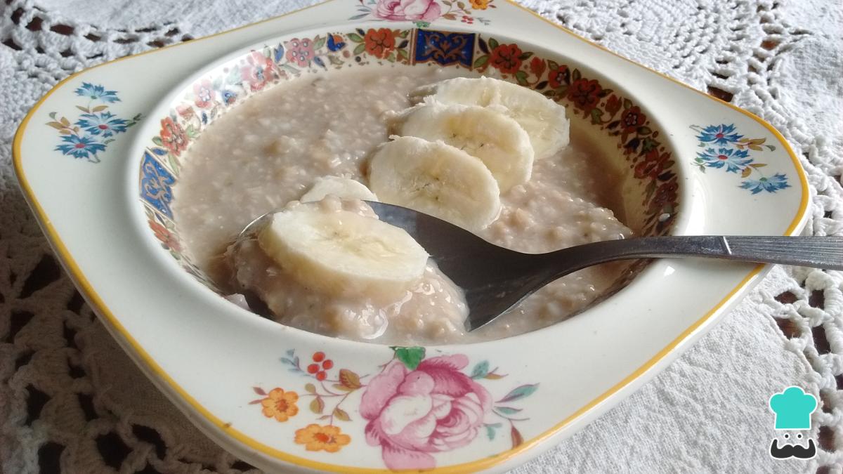 Receta de Porridge de avena y plátano